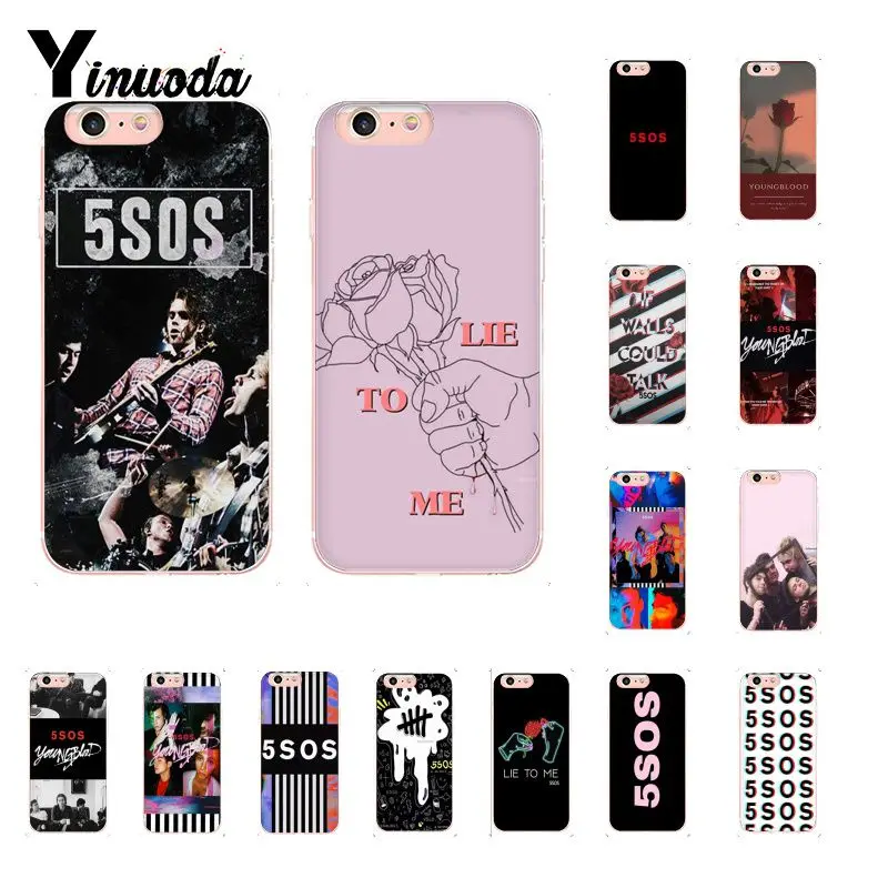 5Sos ремешок YOUNGBLOOD 5 секунд лета DIY окрашенный чехол для телефона iphone 12 5Sx 6 7plus 8 8Plus X XS