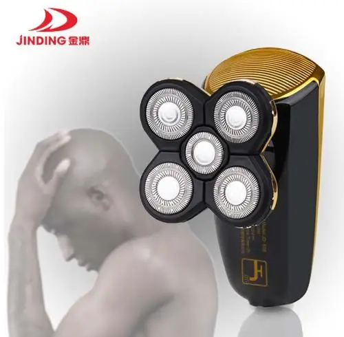 1 шт. JD608 USB перезаряжаемая бритва с Лысой головкой пять резак и сменная