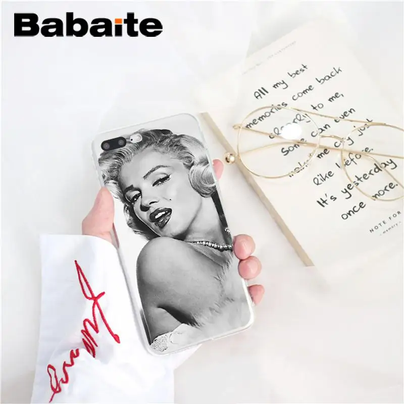 A9 Babaite marylin monroe, TPU, аксессуары для телефонов, чехол, оболочка для iPhone 8, 7, 6, 6S Plus, X, XS MAX, 5, 5S, SE, XR, 10, чехол - Цвет: A9