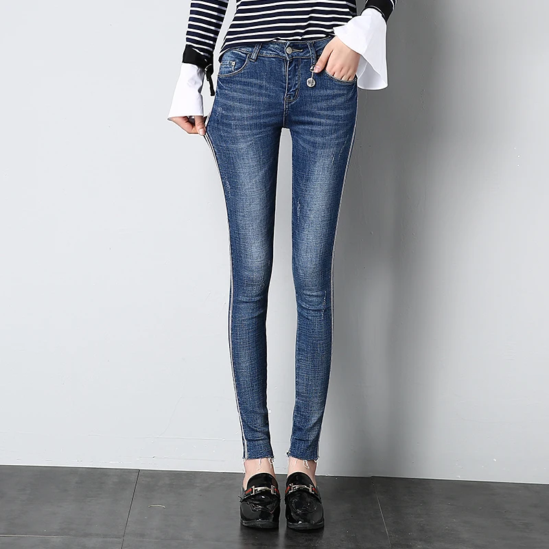 Фото CTRLCITY стрейч джинсовые женские джинсы с аппликацией Винтаж для - купить