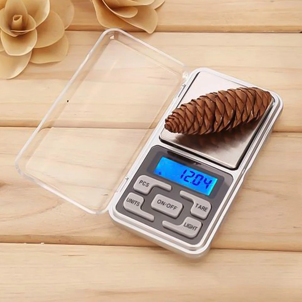 Urijk Мини цифровые весы высокой точности 100/200/300/500g 0 01/0 1g Подсветка Электрический