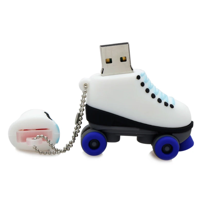 Usb 2 0 Флешка 4G 8G 16G 32G Мультяшные новые роликовые коньки в форме ручки накопители usb