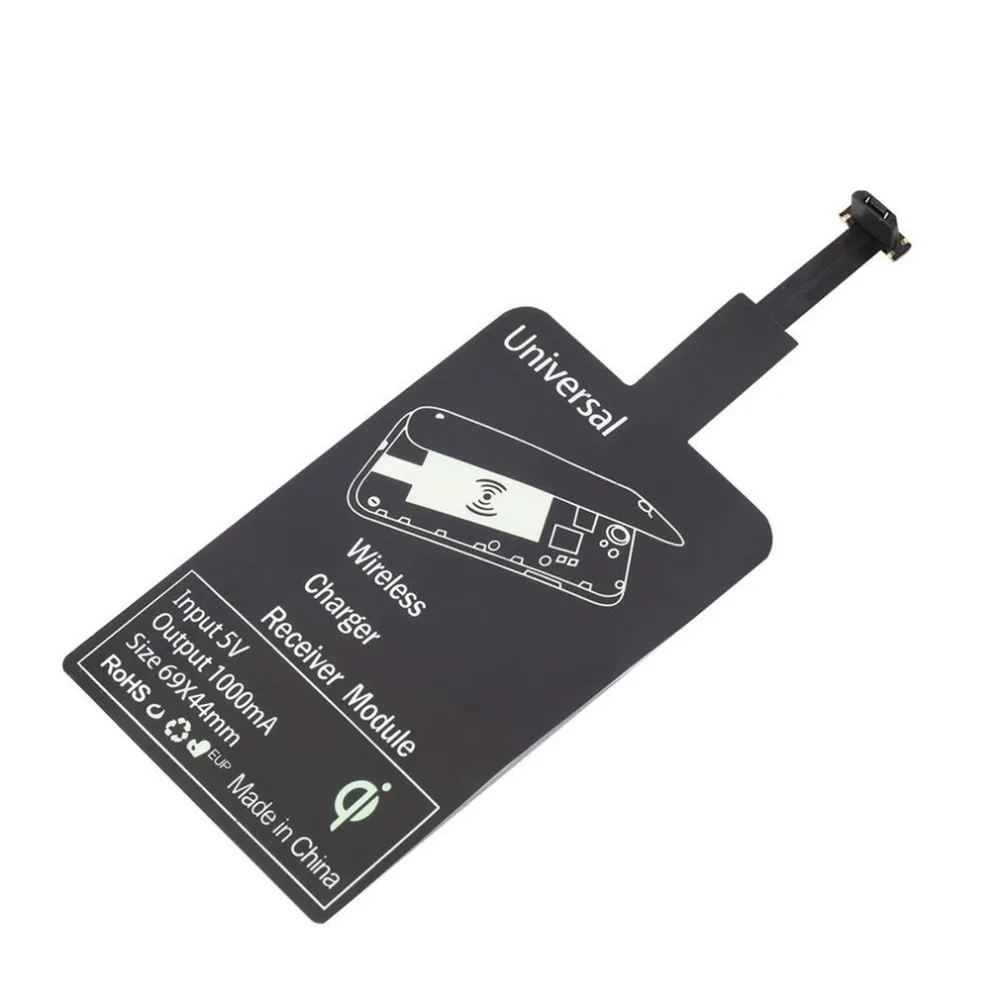 Qi беспроводной зарядный приемник для iPhone 7 6s Plus 5S Micro USB Type C универсальное Быстрое