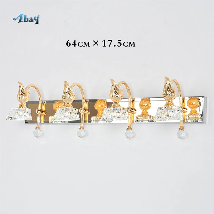 European Luxury Modern Gold K9 Crystal Bathroom Wall Lamps Fashion Washroom Mirror Light Home Decor Corridor Led Lights | Освещение