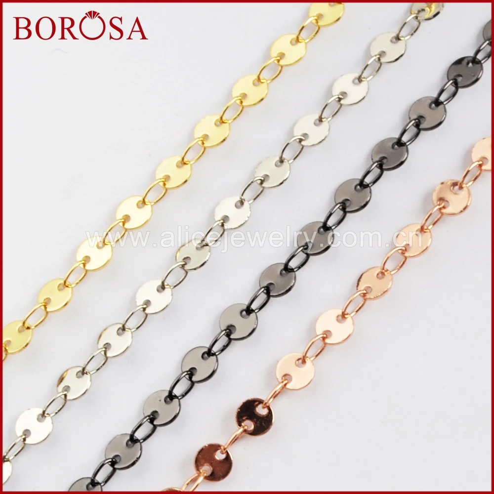 BOROSA 20 метров 4 мм Золотой/розовое золото/черный/серебряный цвет медная монета