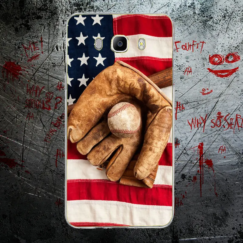 Fire Yellow Softball Baseball For Samsung Galaxy A3 A5 A8 2016 2017 2018 J1 J2 J3 J5 J7 Soft Silicone TPU Mobile Phone Cases | Мобильные