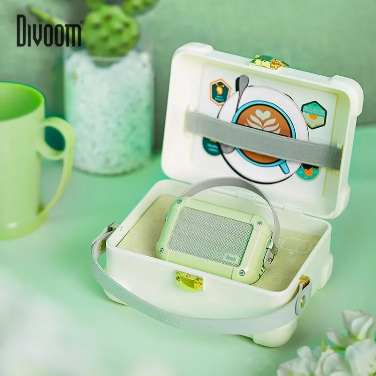 Отличный Divoom Macchiato Bluetooth беспроводной динамик маття зеленый металлический радио открытый портативный ручной музыкальный плеер сабвуфер