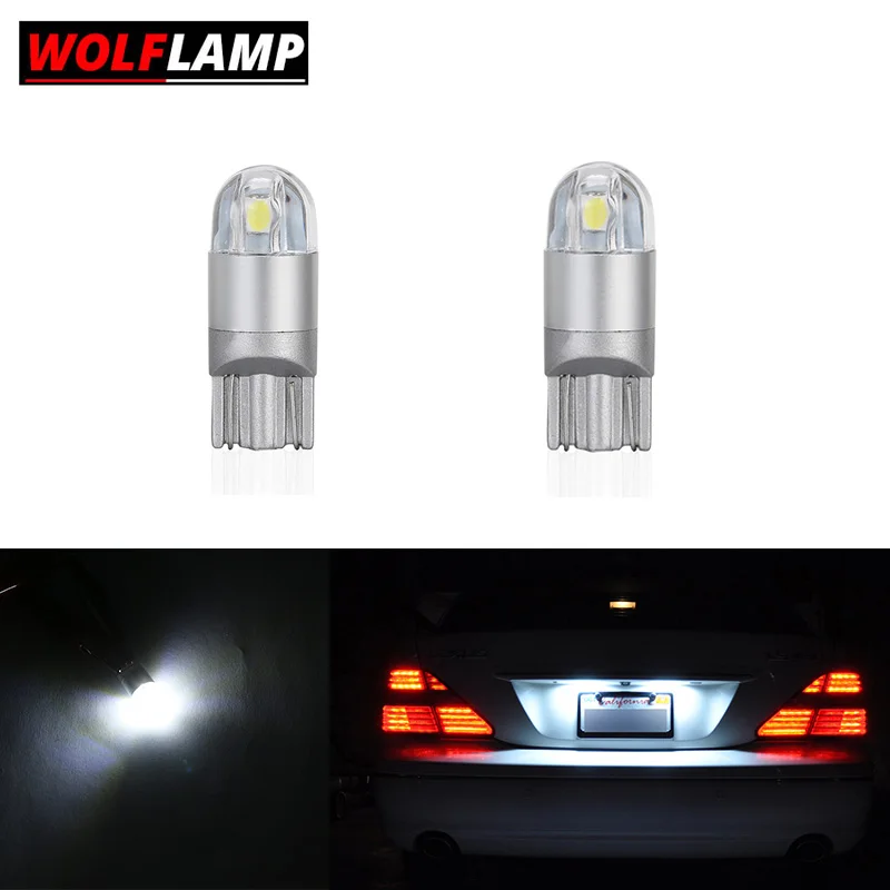 Wolflamp светодиодный автомобильный светильник 2 шт. T10 W5W для салона автомобиля