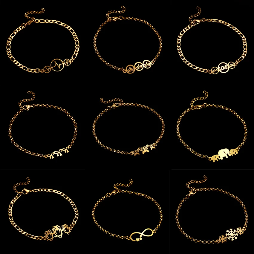 

Classic Stainless Steel Love Snow Infinite Bracelet Fashion Trendy Charm Bracelet Women Fashion Party Jewelry Multiple Styles