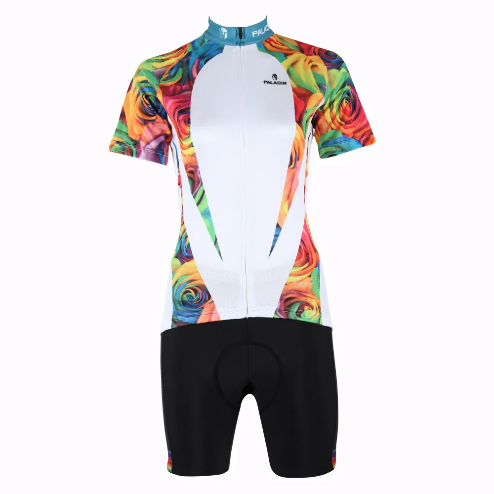 Beautiful roses printed cycling Jersey Summer MTB road bike clothing retro xxl short sleeve jerseys bicycle for women