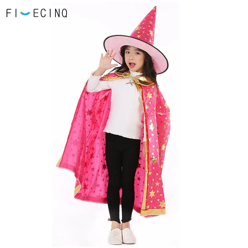 Накидка ведьмы на Хэллоуин костюм для мальчиков и девочек детская девушка