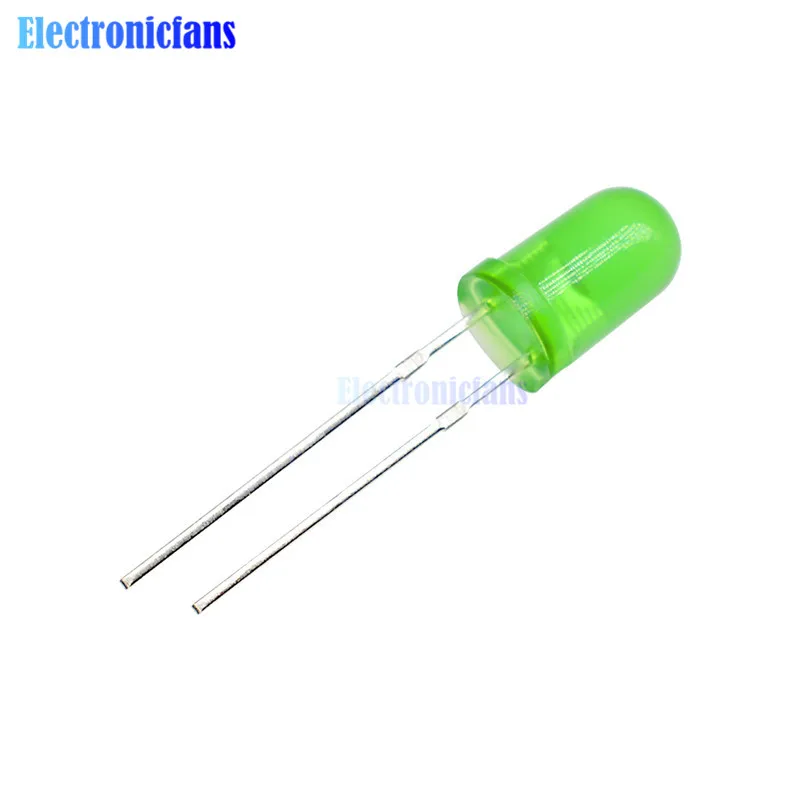 Супер яркая светодиодная лампа 5 мм зеленого цвета 100 шт.|led 5mm|led 5mm green100pcs led |