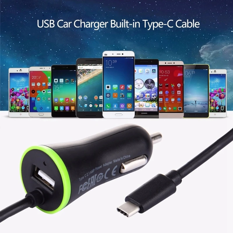 HAWEEL 2.1A Универсальный Выдвижной USB 3,1 type-c и USB 2,0 автомобильное зарядное устройство кабель для Google, LG, microsoft