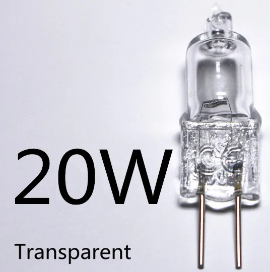 Transparent 20W 10 шт(5 упаковок) 12v G4 галогенная лампа синего цвета с покрытием/прозрачный хрустальный шар светильник люстра лампа лампочка 12В 5 Вт, 10 Вт, 20 Вт, 35w 50w сиными лампы - Испускаемый цвет: Transparent 20W