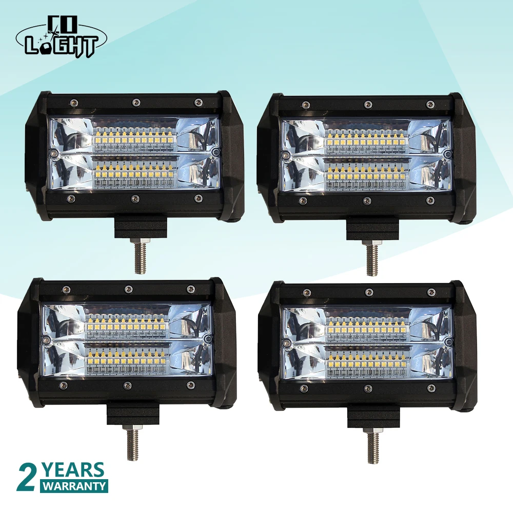 CO LIGHT 4 шт. внедорожный рабочий свет 72 Вт световая балка 5 дюймов точечный
