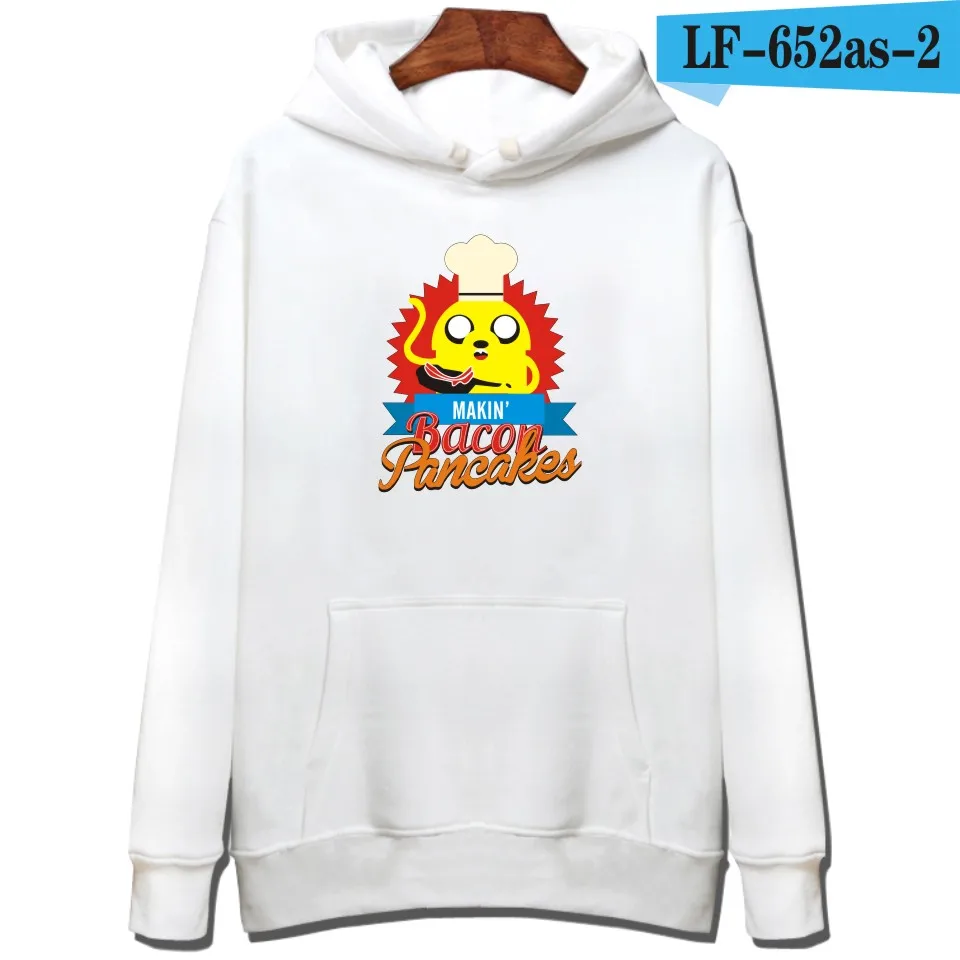 white Горячая Распродажа, толстовки с капюшоном Adventure Time худи для мальчиков и девочек серый свитшот Adventure Time осенне-зимние топы в стиле хип-хоп Harajuku Polluvers - Цвет: white