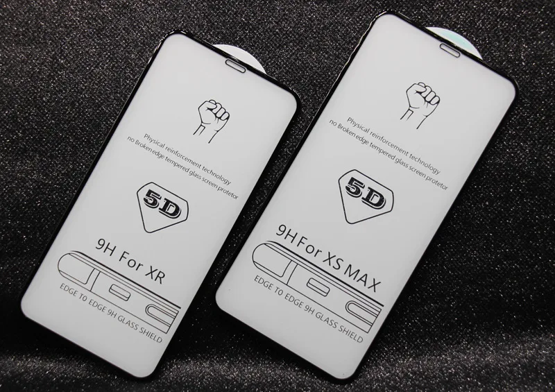 100 шт DHL 5D изогнутая Защитная пленка для экрана для iPhone 11 Pro MAX X XR XS Max 6 6s 7 8 Plus закаленное стекло полное покрытие защитное стекло