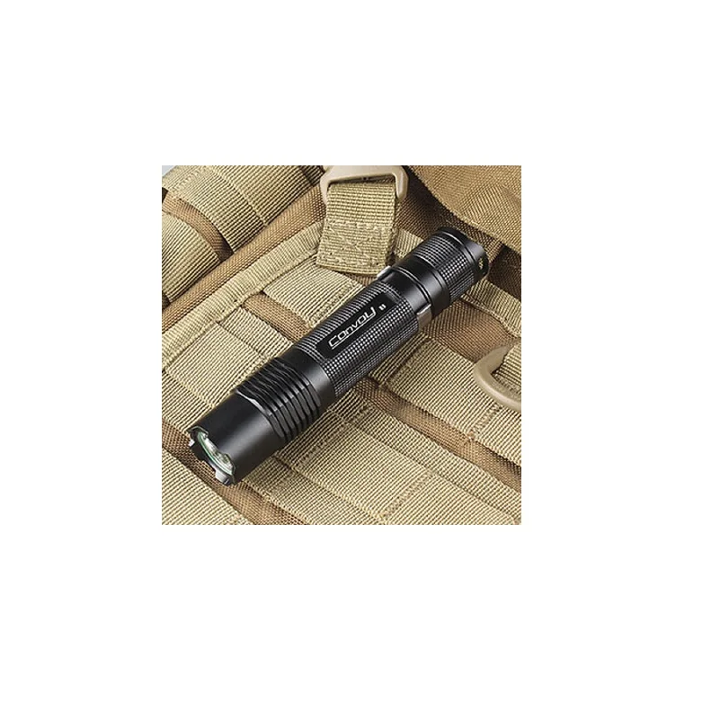 Конвой S8 Cree XM L2 U2 1A AMC7135 * 3 2 группа 3/5 режим EDC светодиодный фонарик|Фонарики и