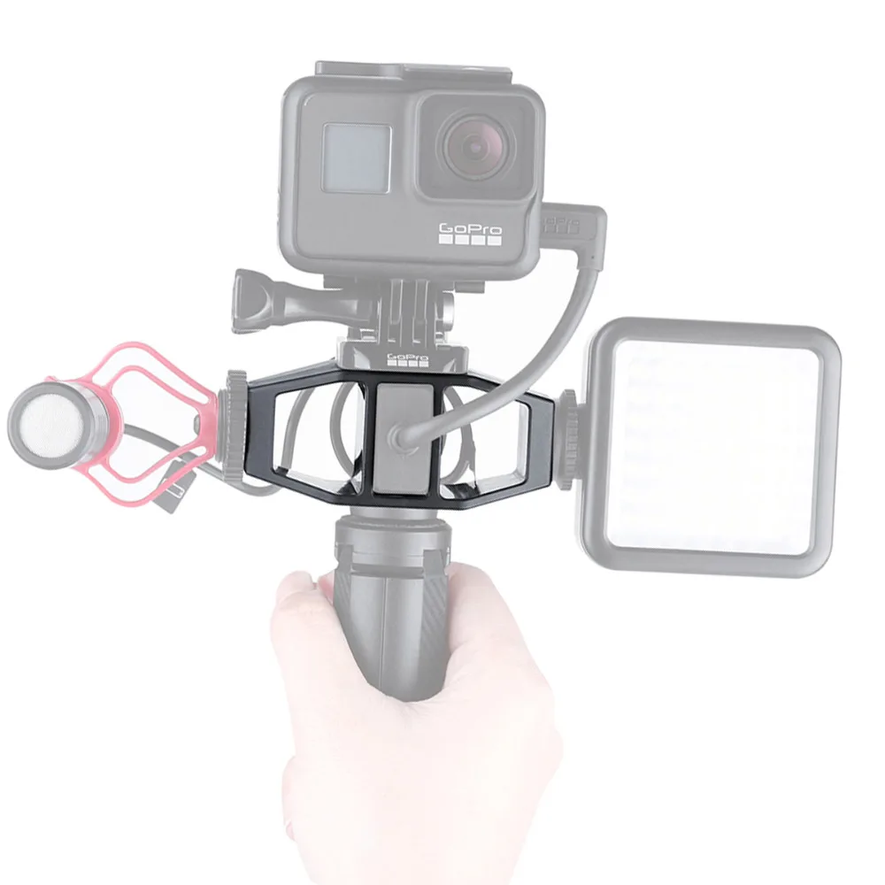 VIJIM GP 1 Gopro Vlog Кронштейн Корпус клетка с двойной холодной обуви к микрофону и