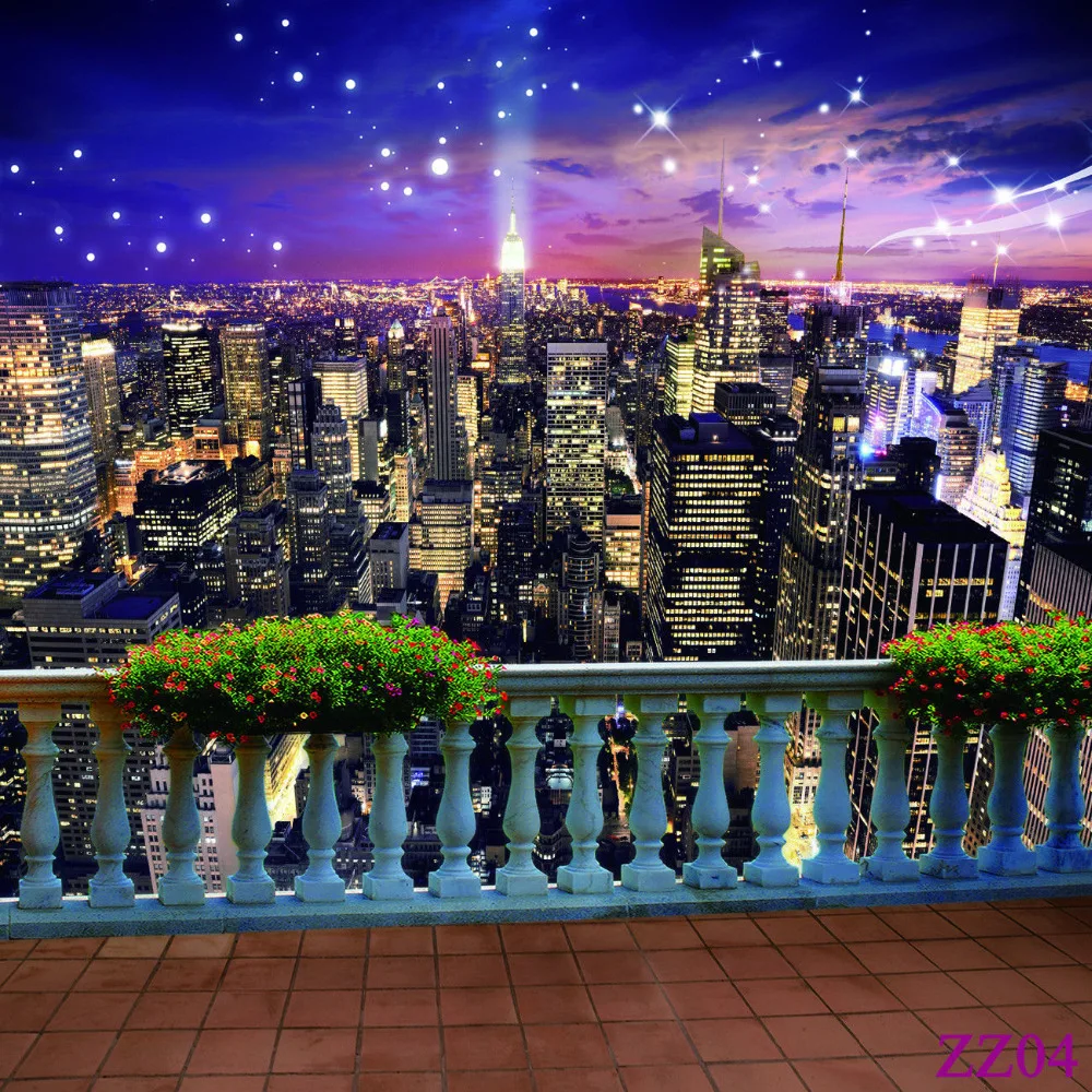 Полиэфирный фон с декором для студийной фотосъемки реквизит Городской Ночной