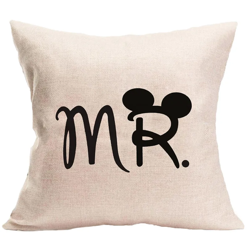 45*45 см из хлопка и льна Подушка с наволочкой «Love» надписи Mr Mrs, пледы Подушка, домашний декор Свадебные украшения декоративная наволочка - Цвет: 17