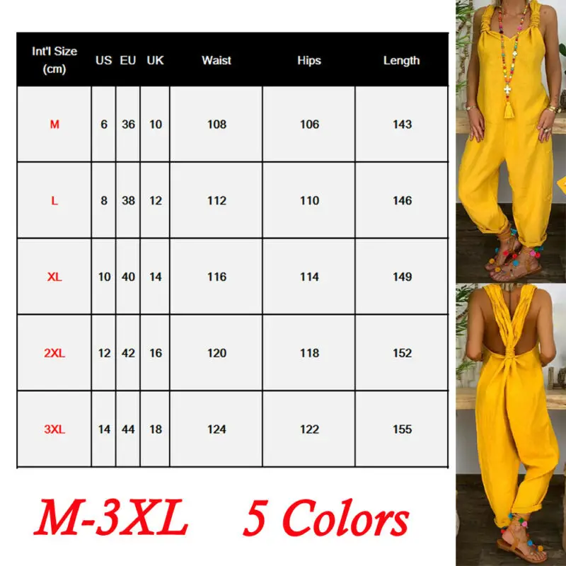 

2019 New Overalls jumpsuits women plus size Women Summer Sleeveless Loose Wide Leg Pants Jumpsuit Romper Playsuit Plus