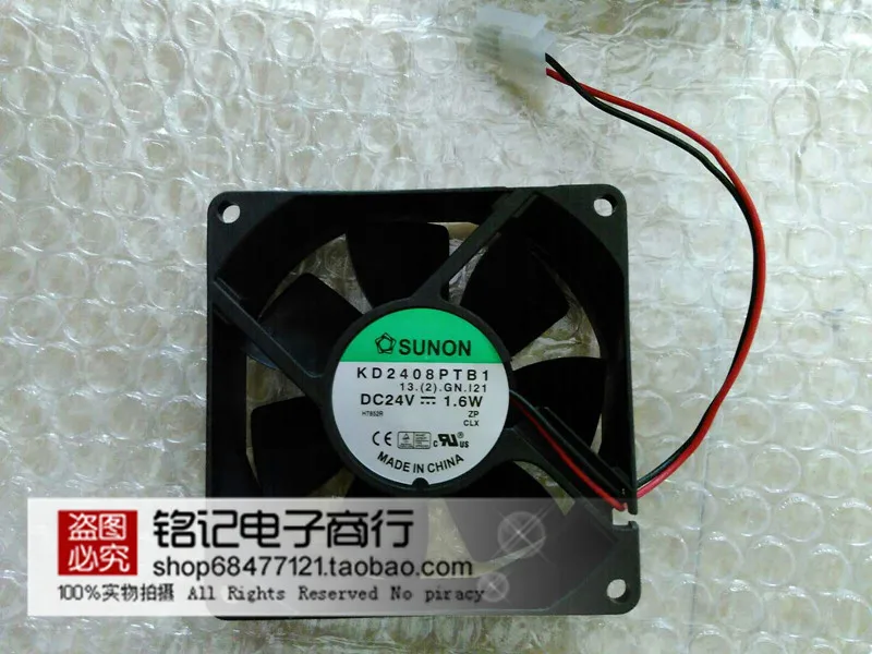 

Original SUNON 8025 24V 3.4W 8CM KD2408PTB1-6A 80 * 80 * 25MM ball bearing cooling fan