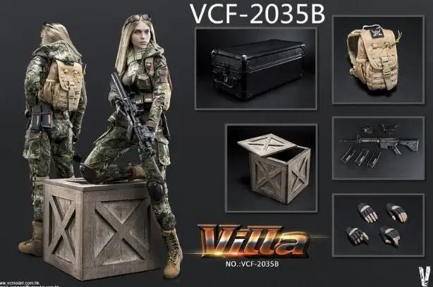 B Полный набор с головой и телом 1/6 VERYCOOL VCF-2035 вилла сестра цветок женская фигурка солдата коллекция кукла игрушки подарок - Цвет: B