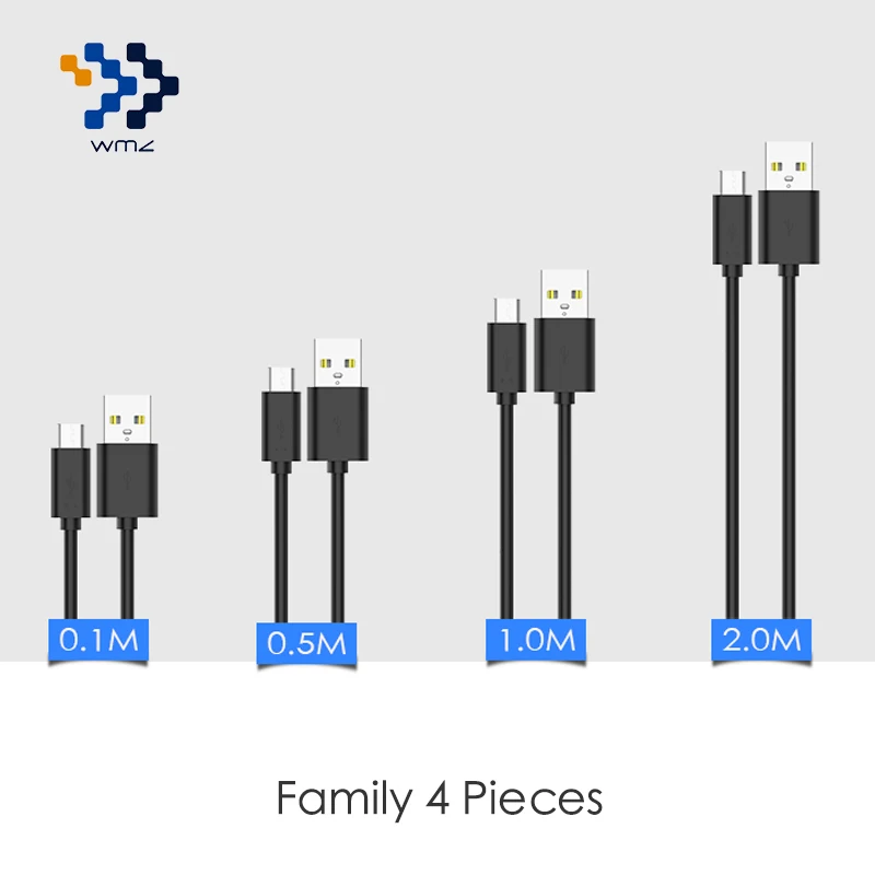 4 Упак. WMZ микро USB кабель Быстрая Зарядка Кабели 0 1 M/0 5 M/1 M/2 M кабели для Samsung Galaxy S7 Edge