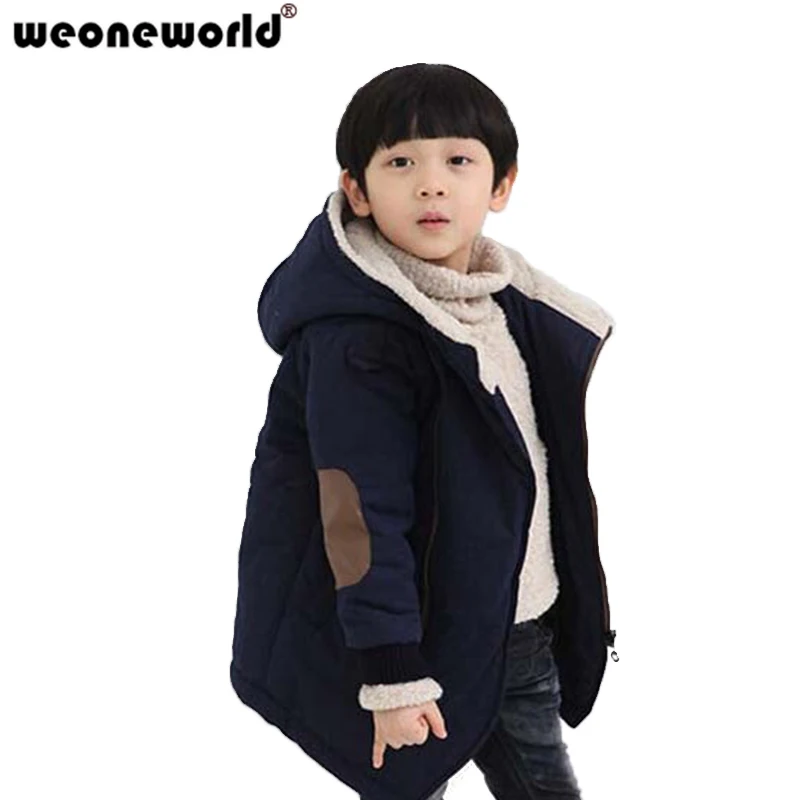 WEONEWORLD 2018 Новое Детское зимнее Стеганое пальто для маленьких мальчиков куртка с