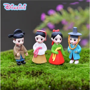 Миниатюрные фигурки бонсай в Корейском стиле для мальчиков и девочек, свадебная кукла, миниатюры для пары, украшение для дома и сада, игрушка для девочек, аксессуары сделай сам, подарок