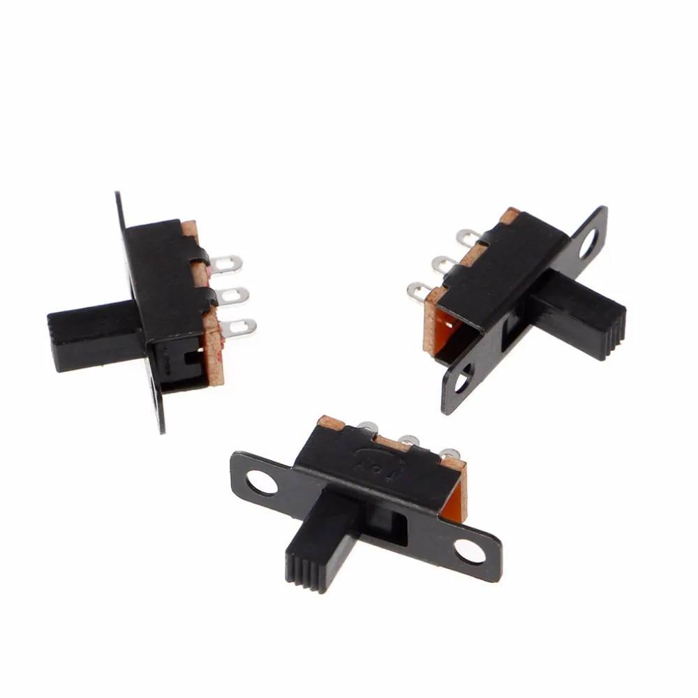 20 Pcs DC 50V 0.5A 3 Solder Lug Pin 2 Position SPDT 1P2T Mini Panel Slide Switch Switches | Обустройство дома