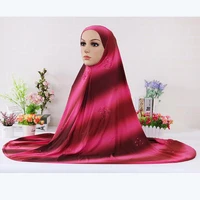 wholesale islamic women clothing muslim instant hijab turban diamonds embossed pattern tturkish hijab caps extensions neck chest