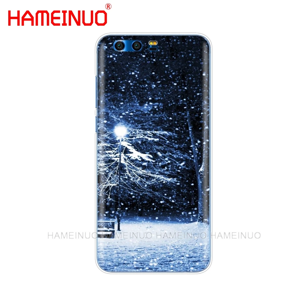 HAMEINUO пейзаж Зимний Легкий Снежный чехол для телефона Huawei Honor 10 V10 4A 5A 6A 7A 6C 6X 7X 8 9