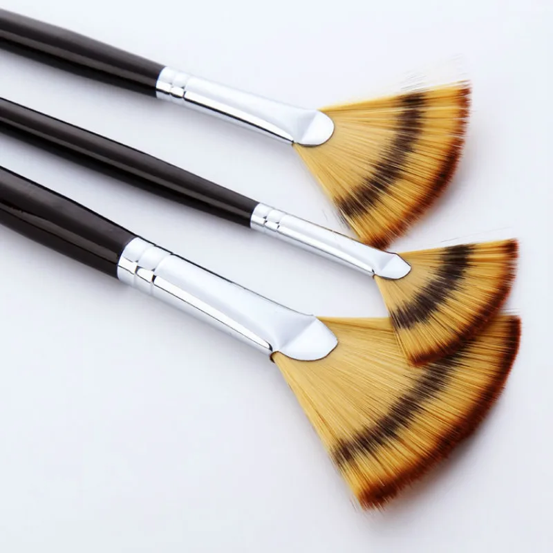 

3 pcs/set Nylon Hair Professional Paint Brush setFan Oil Acrylic Painting Brush Watercolor Pen pincel para pintura Art Supplies