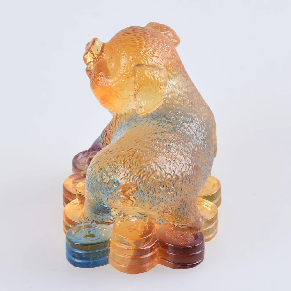 Liuli 12 китайские животные Знаки зодиака кабана фигурка пресс папье красивые