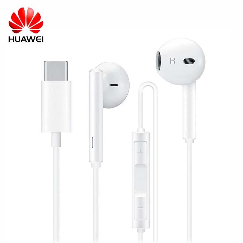 Оригинальные наушники вкладыши huawei Honor usb type C с микрофоном для смартфонов mate 10/mate
