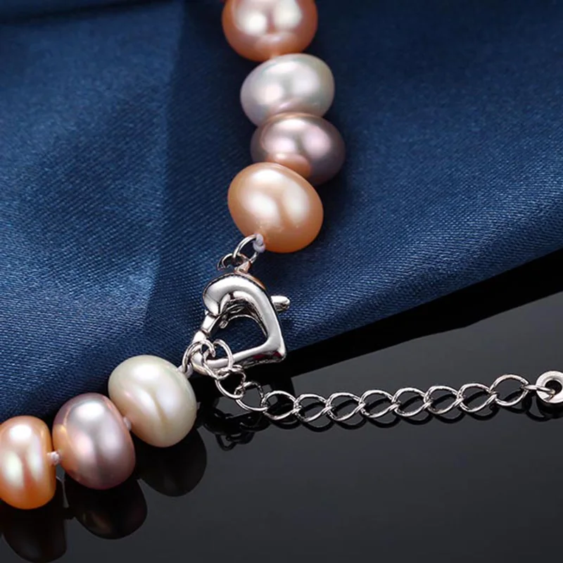 Dainashi white freshwater pearl Charm bracelet for women 9-10mm natural fine jewelry wedding bridesmaid good gift | Украшения и