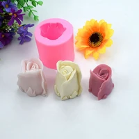 1pc 3d rose flower form cake silicone molds cookie cutter soap fondant confeitaria moulds kitchen pastry cake decorating tools