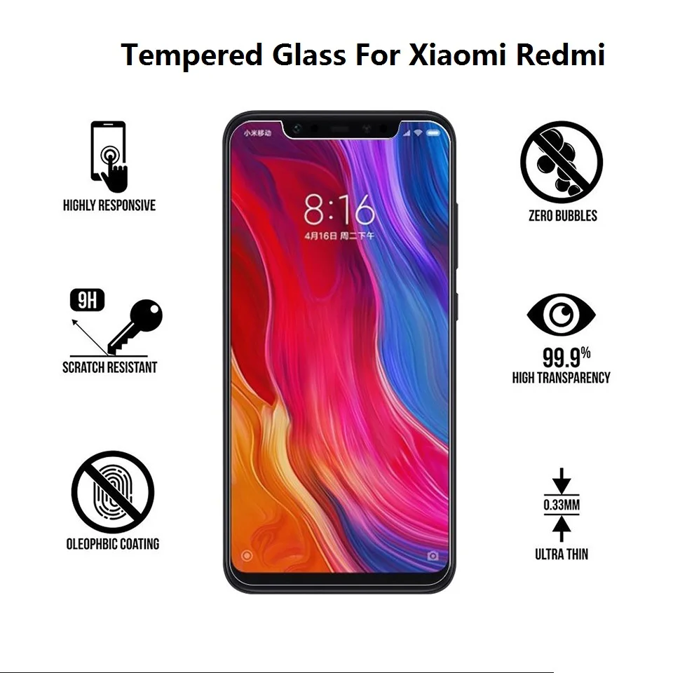 Закаленное стекло для Xiaomi Redmi 3 s 4X5 5A 6 F защитное на экран телефона Защитное mi x 6X8 SE
