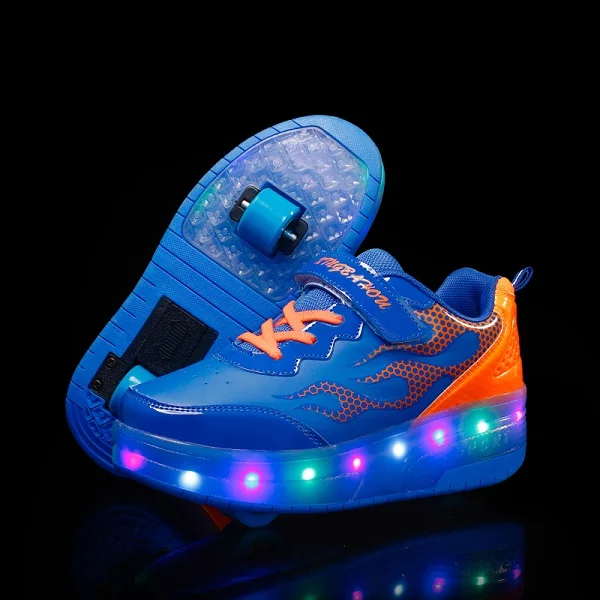 Heelies/легкие кроссовки с двумя колесами для мальчиков и девочек; повседневная обувь на роликах для девочек; Zapatillas Zapatos Con Ruedas