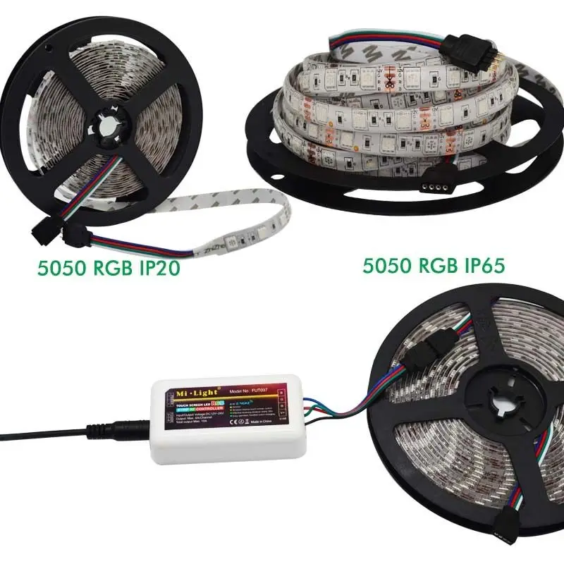 Светодиодная лента RGB 5050 12 в пост. Тока + 4 контроллера зоны пульт дистанционного