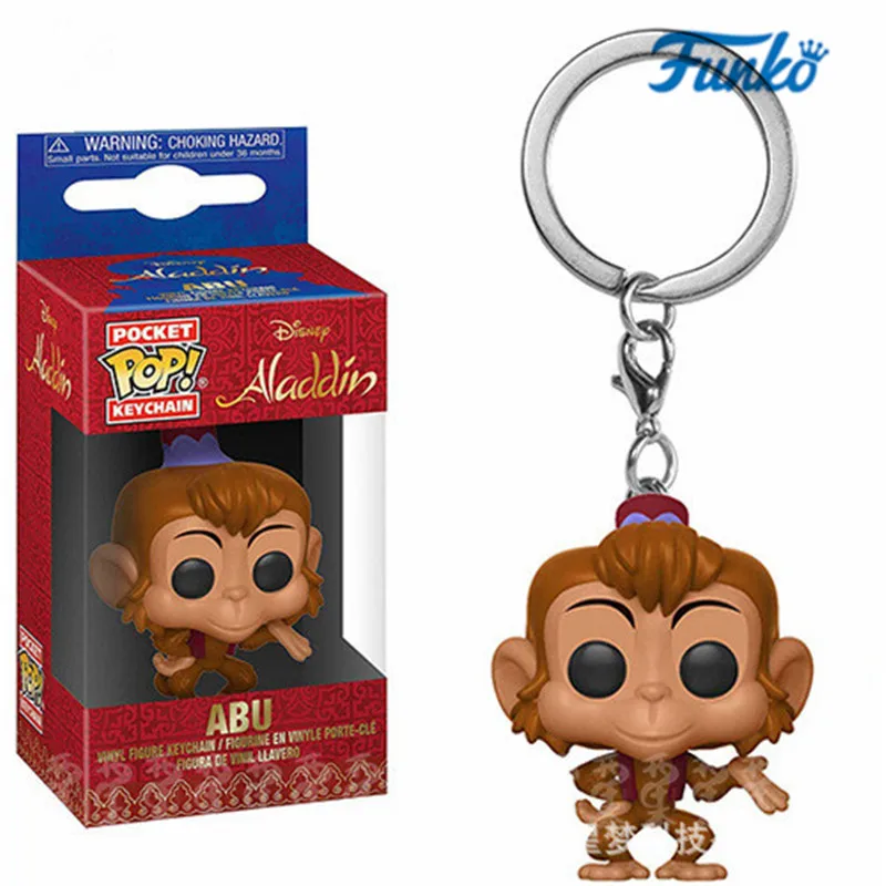 Брелок Funko Pop с тематикой Диснея Аладдина брелок Джини Абу карманный виниловый кукла забавные экшн фигурки