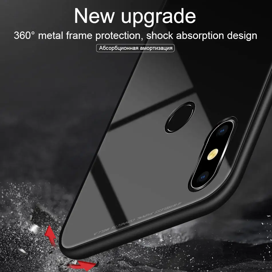 Магнитный адсорбционный чехол Олаф для Xiaomi mi 8 SE A2, прозрачный Магнитный чехол из закаленного стекла для Red mi 6 Note 5 Pro, задняя крышка, бампер