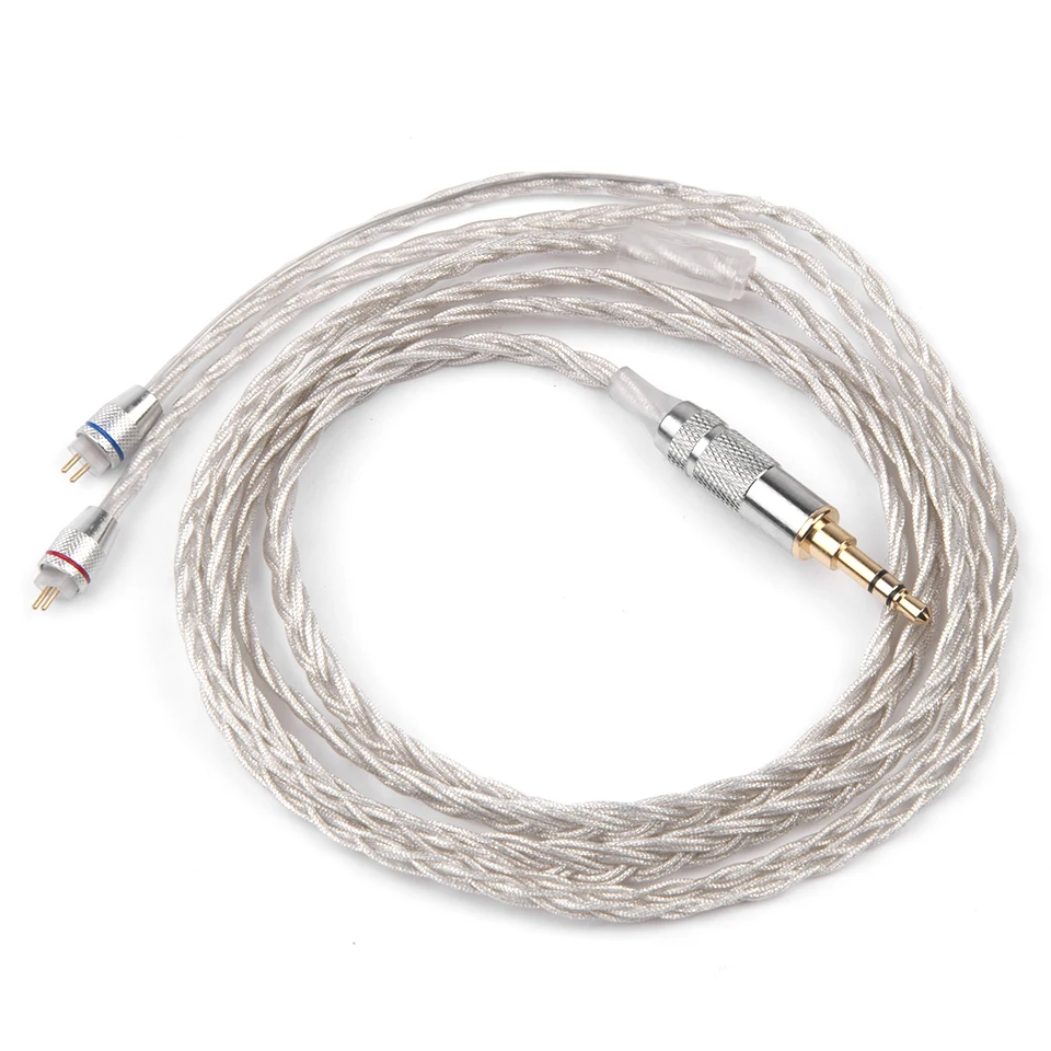 Плотным верхним ворсом KZ ZS3 ZS4 ZS5 ZS6 кабель 2pin 0,75 мм обновлен с серебряным покрытием кабель наушников обновления кабель для наушников Наушники KZ ZSA ED16