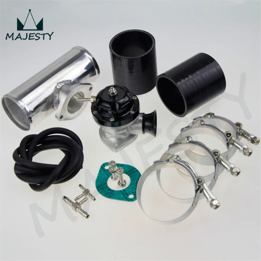 Фланцевая труба 30psi TS BOV turbo + 2 дюйма 50 мм черных силиконовых шланга 4 зажима|flange pipe|4