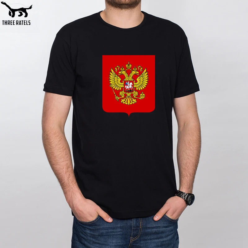 Три Ratels HST192 герб of_the Российской Федерации черный футболка мужская качественные