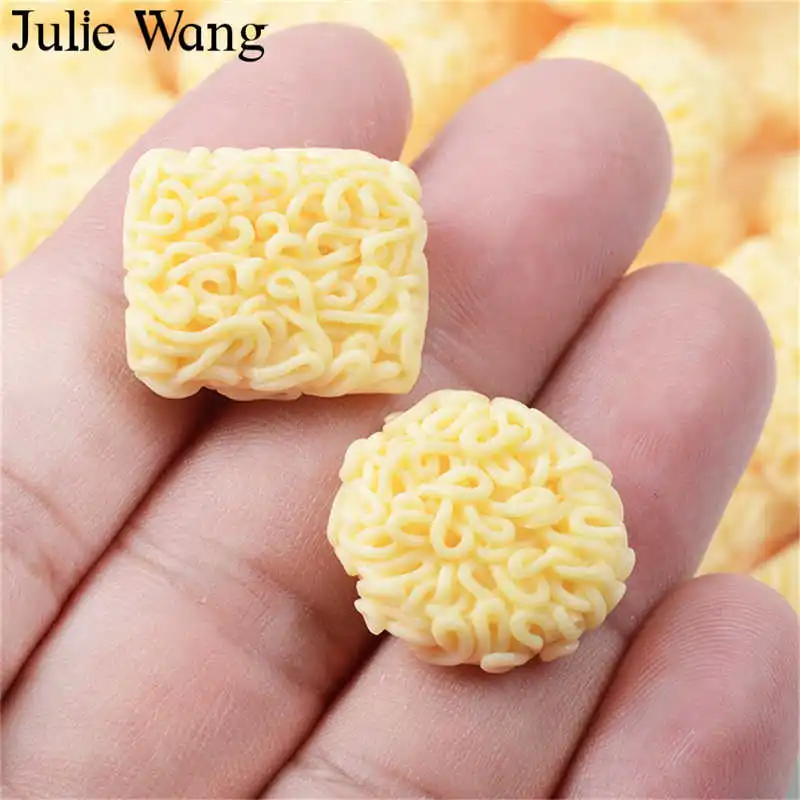 Julie Wang 20 шт. Смола мгновенная лапша Подвески муляж пищевых продуктов