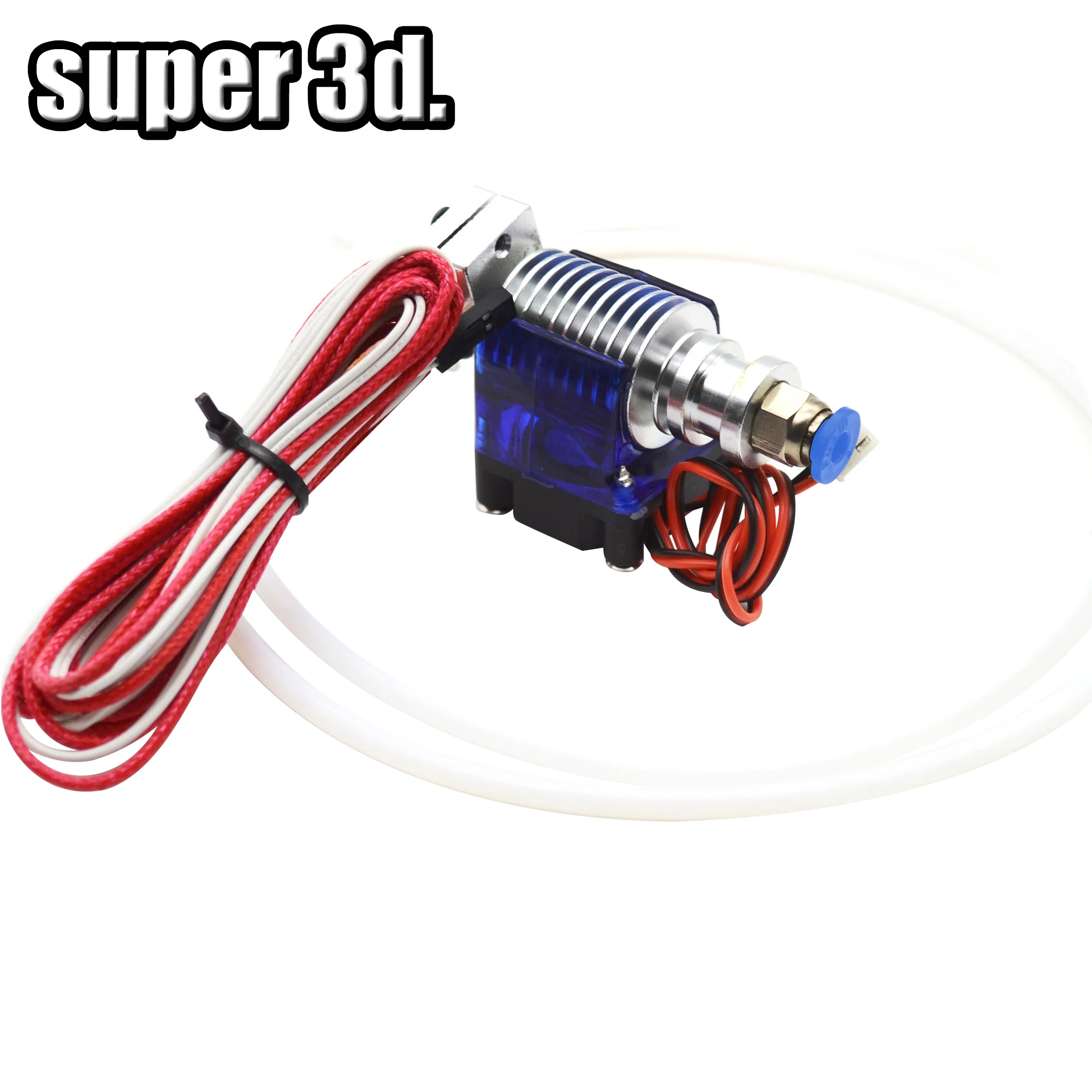 V6 j-головка Hotend12V/24 V 1,75 мм/3,00 мм дистанционный экструдер комплект цельнометаллический Метатель ОРТ 0,4 мм сопло с тефлоновой трубкой и охлаждающим вентилятором