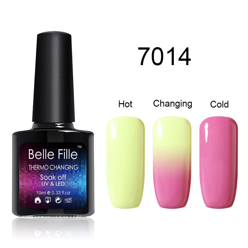 Belle FILLE изменить Цвет Гели для ногтей польский горячей замены Лаки Температура УФ